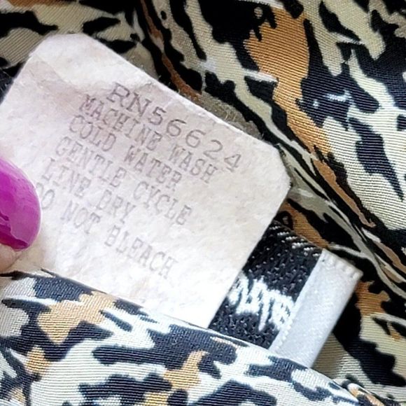 Vintage 80s Helene St Marie M/L Abstract Pattern Mock Neck Long‎ Sleeve Blouse - Picture 10 of 10